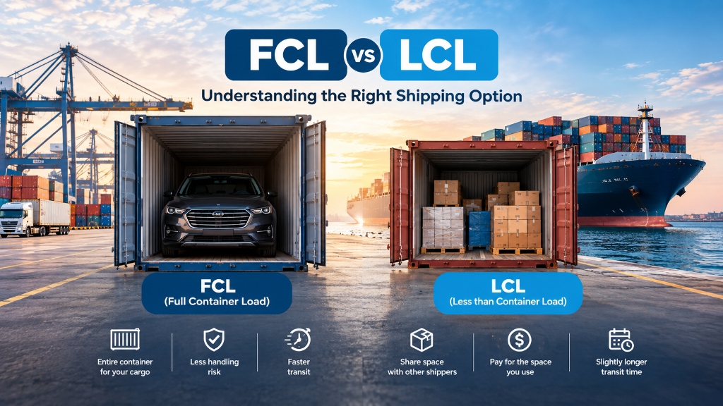 FCL vs LCL shipping comparison for international ocean freight
